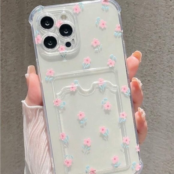 ⚠️Clearance🌟iPhone 13/Pro/Pro Max Floral Phone Case With Card Holder - Picture 2 of 4